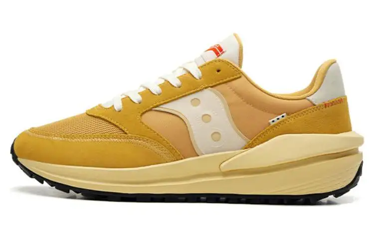 Saucony JAZZ RENEW Jazz Mesh, Nylon Abrasion Resistant Breathable Low top Running Shoes Unisex Yellow