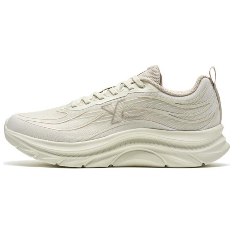 XTEP Breathable Mesh Slip Resistant Low top Running Shoes Men’s Beige