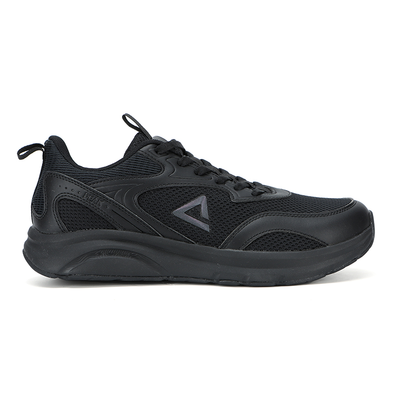 PEAK Cushioning Lightweight Rebound Low top Running Shoes Men’s All Black