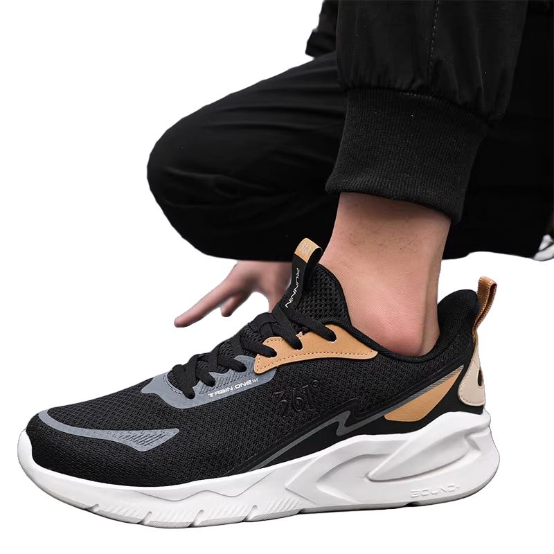 361° Cushioning Abrasion Resistant Breathable Low top Casual Running Shoes Men’s Black Brown