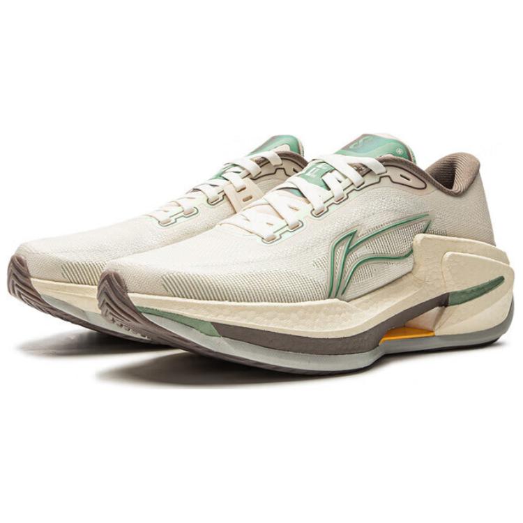 Li Ning Cushioning Slip Resistant Abrasion Resistant Breathable Low top Training Running Shoes Women’s Beige Green