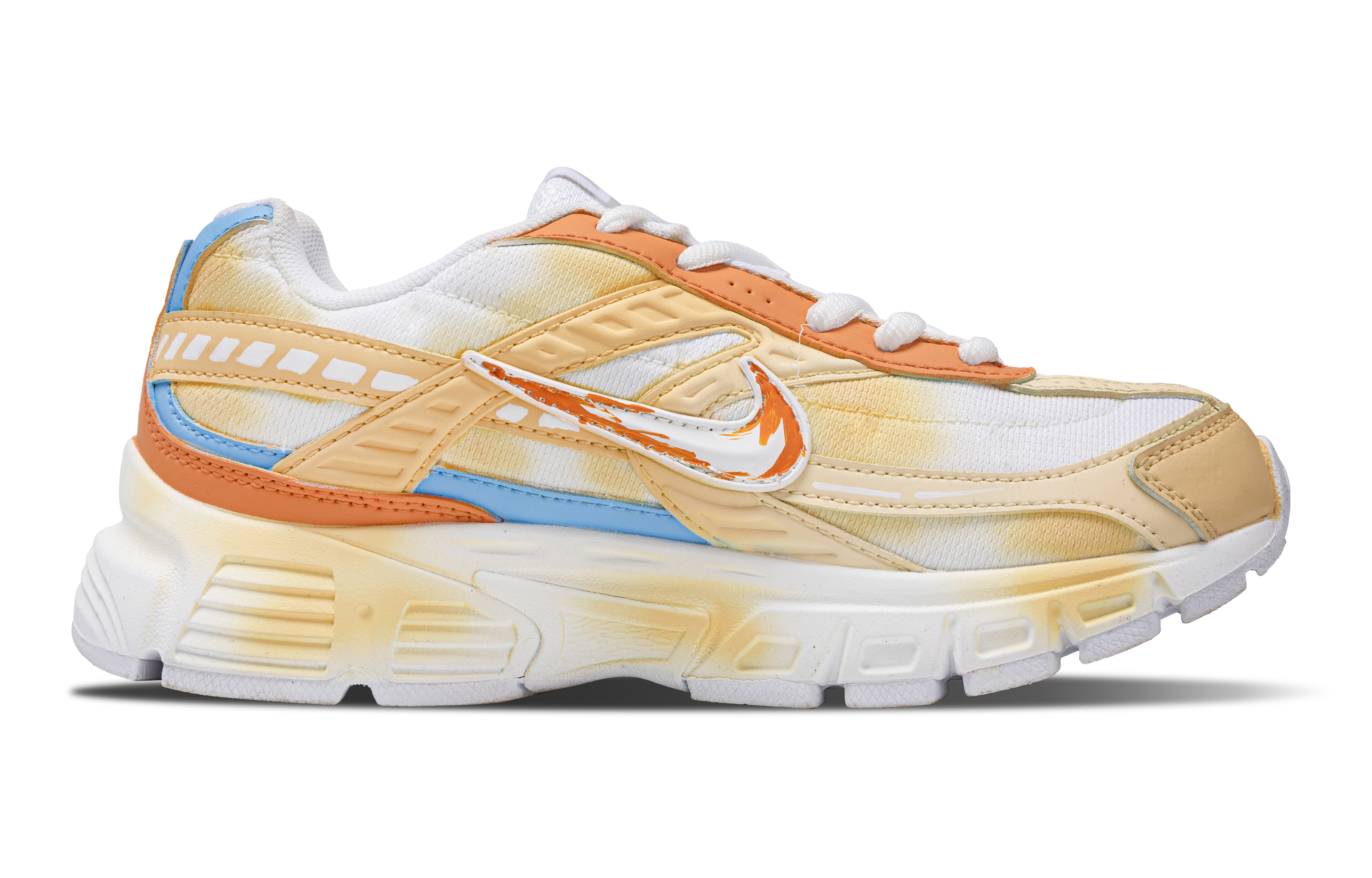 Nike Initiator Abrasion Resistant Low top Casual City Commuting Running Shoes Women’s Orange White