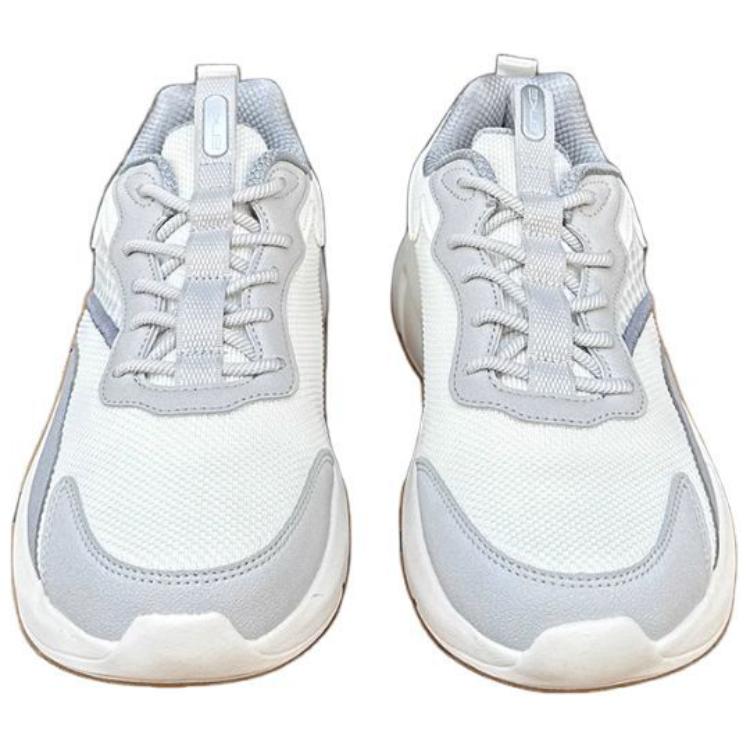 Erke Lace Up Slip Resistant Abrasion Resistant Low top Running Shoes Men’s White Gray