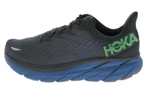 HOKA ONE ONE Clifton 8 Comfortable Cushioning, Wear Resistant Low top Running Shoes Men's Blue