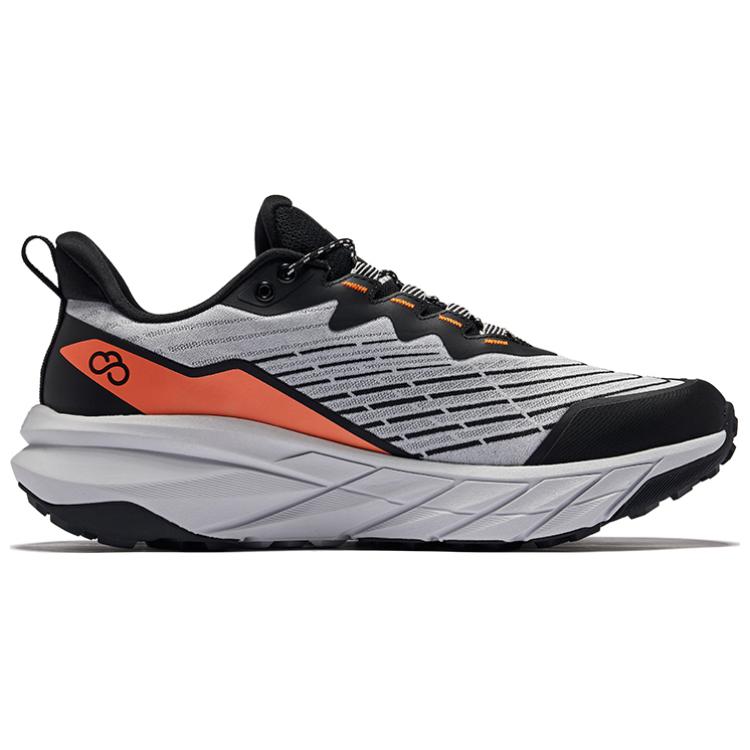 Erke Vertical Collection Low top Running Shoes Men’s Mist Gray Jet Black