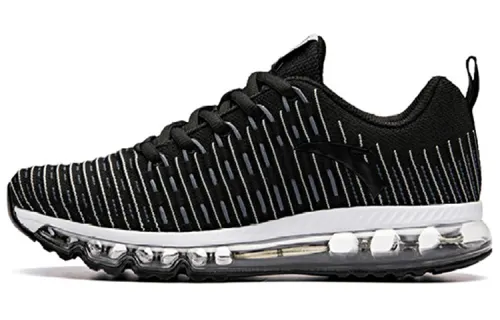 Anta Full Length Air Cushion Abrasion Resistant Slip Resistant Cushioning Low top Running Shoes Women's Black Gray