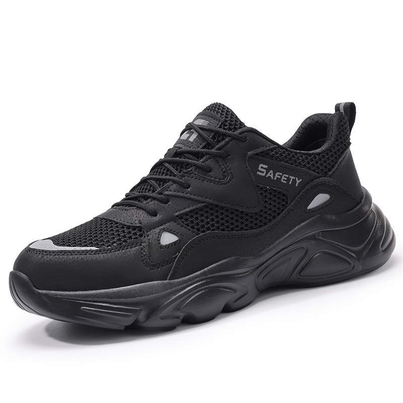 GUYISA Breathable Coverage Impact Resistant Breathable Coverage Impact Resistant Low top Outdoor Shoes Unisex Black