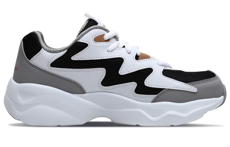 Женские кроссовки Skechers D'LITES AIRY (черно-бело-серый) — Чёрныйбелыйсерый — фото 2