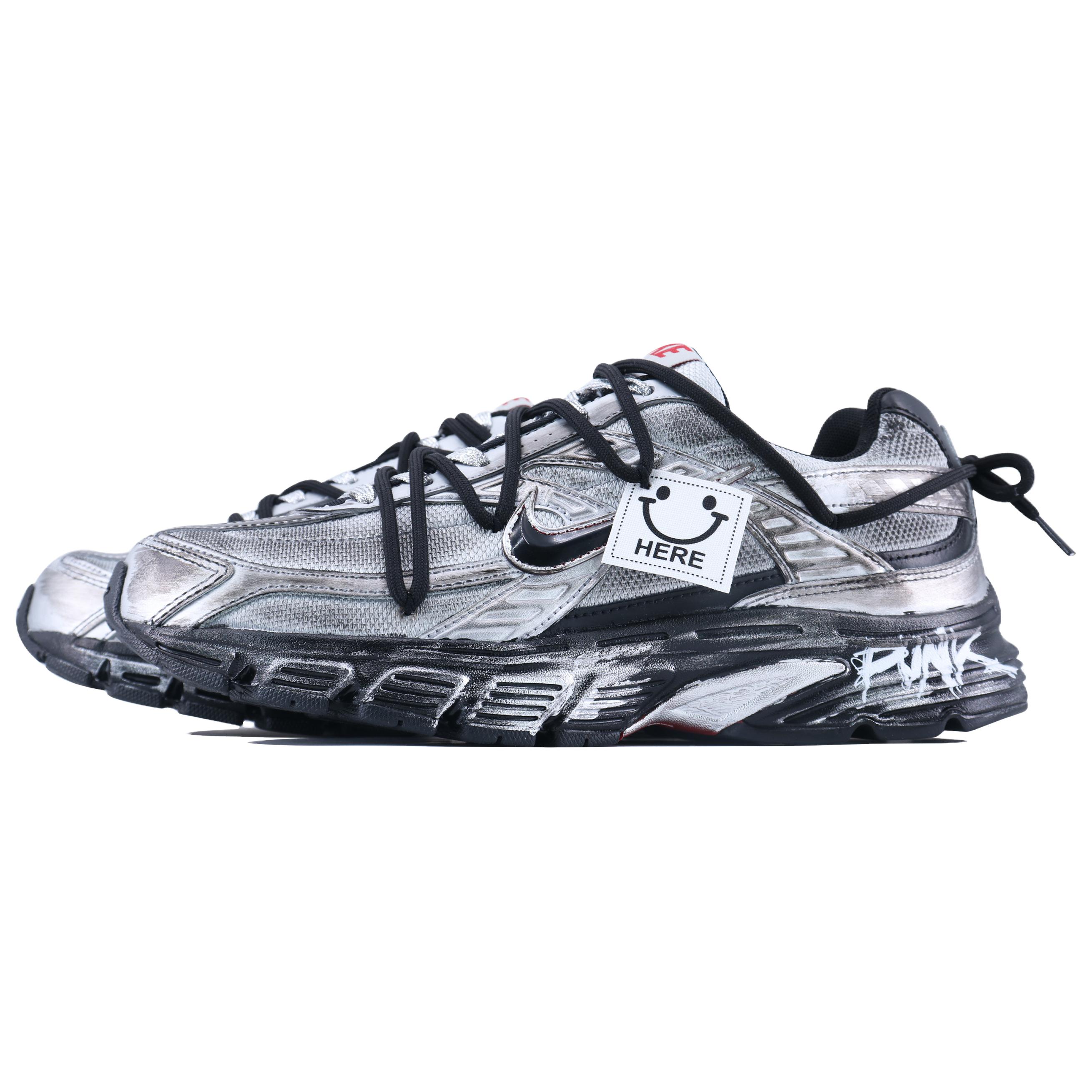 Nike Initiator Low top Casual City Commuting Running Shoes Men’s Black Silver