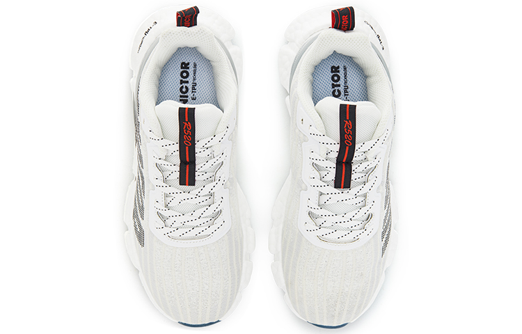 VICTOR Breathable And Lightweight Low top Running Shoes Unisex White
