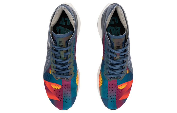 Li Ning Cushioning Support Rebound Low top Running Shoes Men’s Deep Duck Aqua Blue
