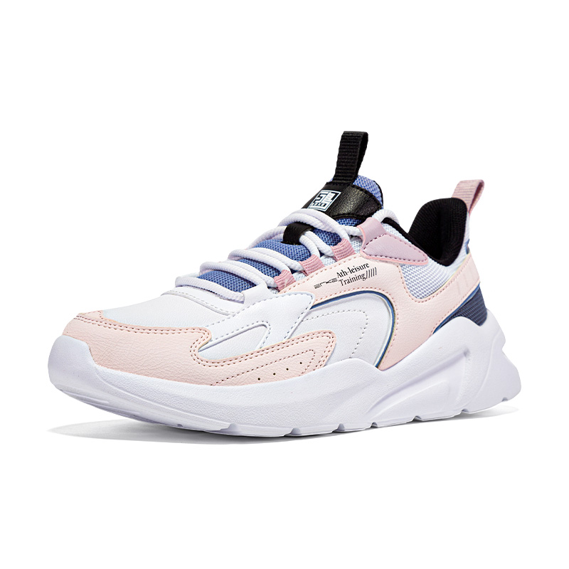 Erke Cushioning Breathable Lightweight Low top Running Shoes Women’s White Pink