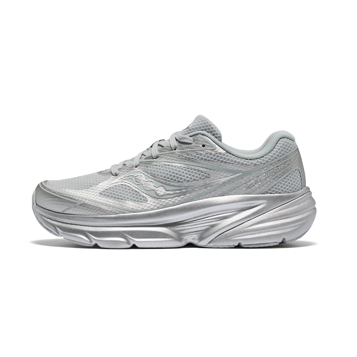 Saucony Guard AMR Low top Casual Training Sprint City Commuting Running Shoes Unisex Gray Silver