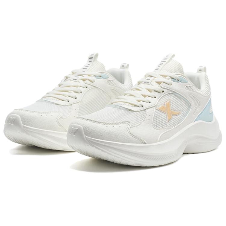 XTEP Breathable And Wear resistant Low top Casual Running Shoes Women’s White Blue