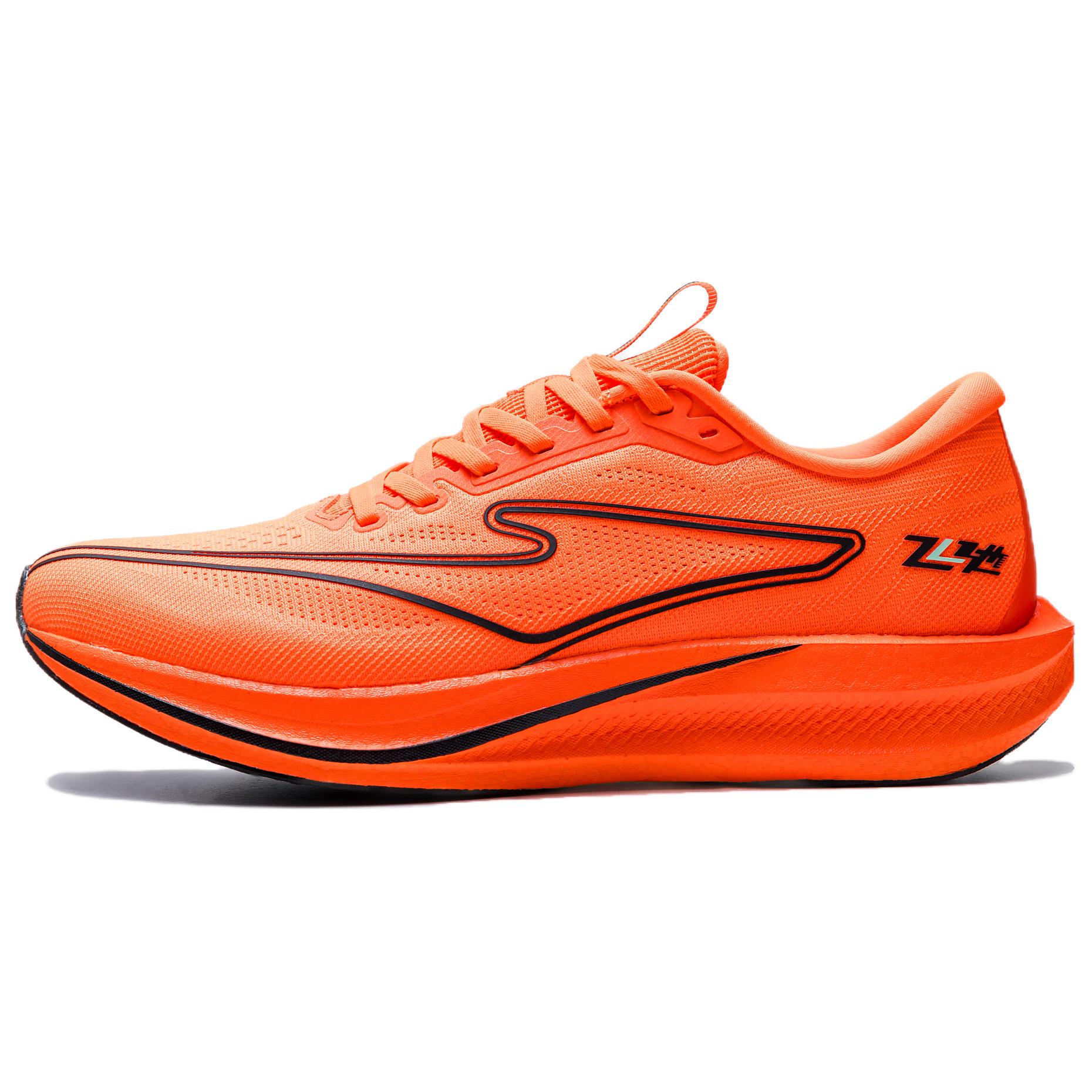 Erke Cushioning Slip Resistant Low top Full Length Carbon Plate Sprint Running Shoes Men’s Neon Afterglow Red