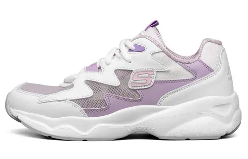 Skechers D'LITES AIRY Wing Shoes Mesh, Artificial Leather Casual Low top Chunky Sneakers Women's Lavender