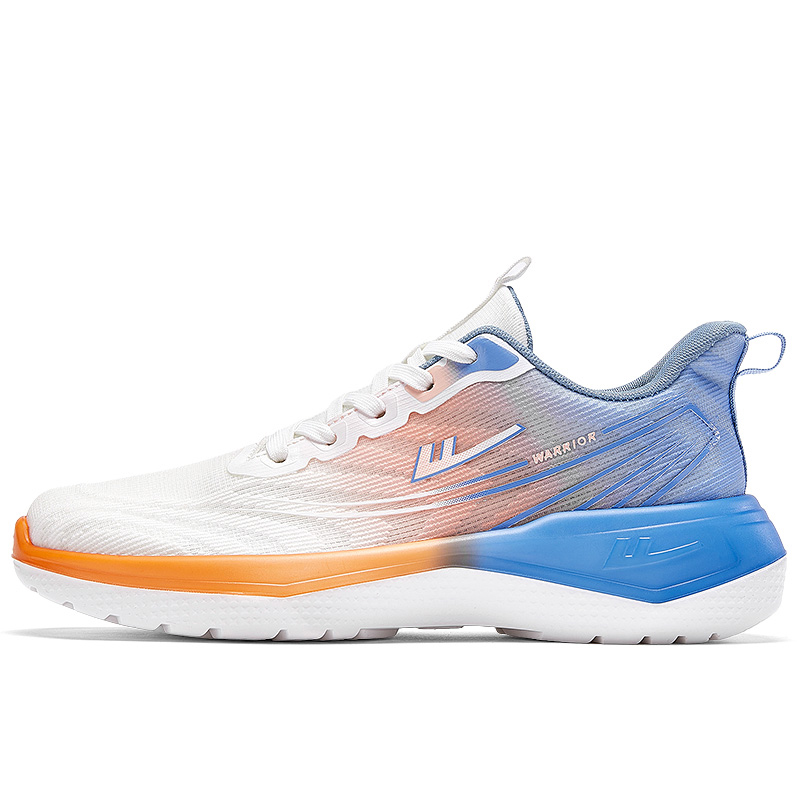 Warrior Cushioning Lightweight Rebound Low top Casual Running Shoes Men’s White Orange Purple