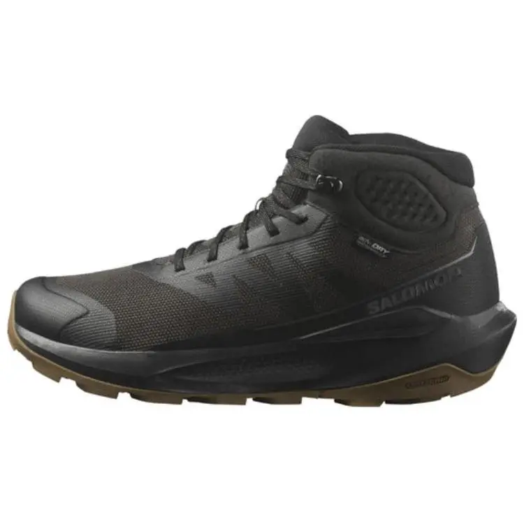 SALOMON Elixir Slip Resistant Abrasion Resistant Mid top Outdoor Shoes Women's Black