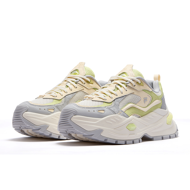 FILA FUSION BIANCO IV Candy Shoes 4 Abrasion Resistant Low top Casual Running Shoes Women’s White Green