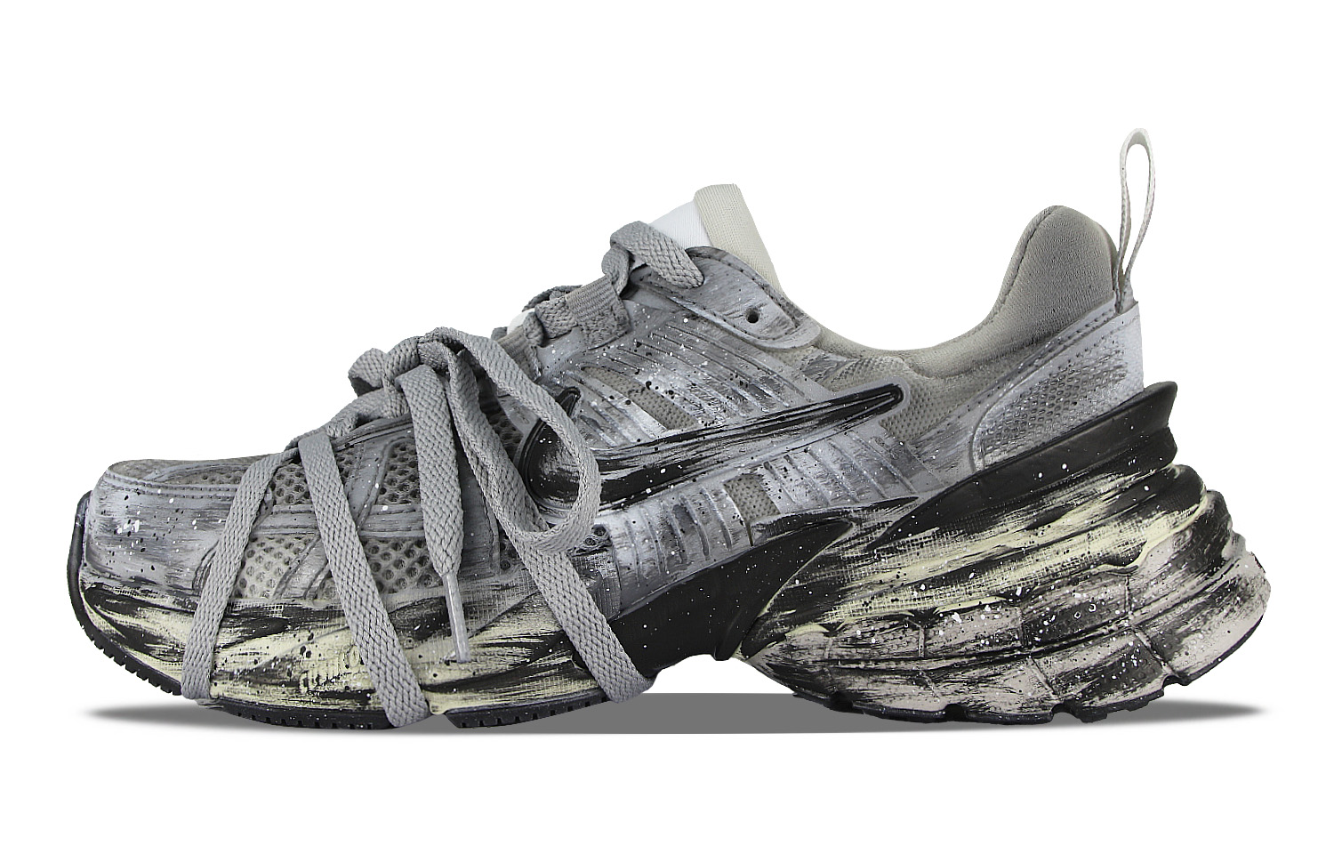 Nike V2K Run Cushioning Slip Resistant Low top Casual Running Shoes Women's Silver White