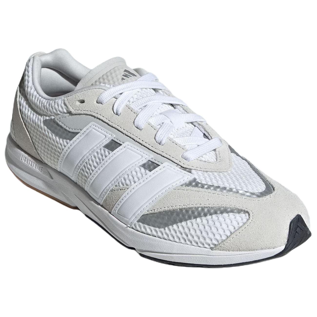 Adidas LIGHTBLAZE Fabric Abrasion Resistant Low top Casual Running Shoes Women’s Gray White