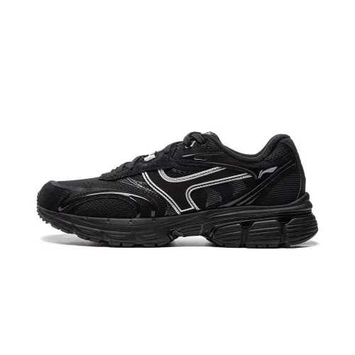Li Ning Pentium P1000 Cushioning Slip Resistant Abrasion Resistant Low top Running Shoes Men's Black