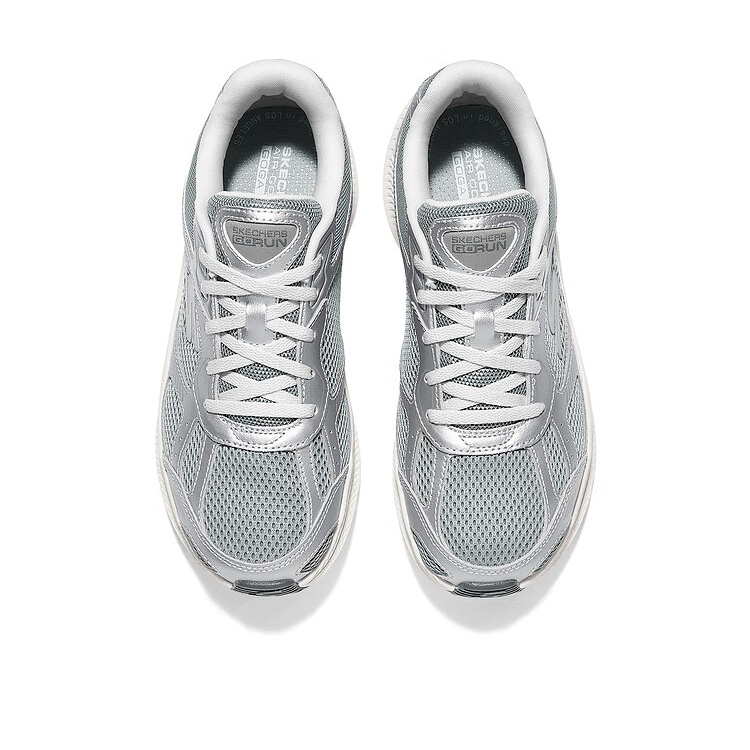 Skechers Textile, Synthetic Leather Lightweight Support Cushioning Breathable Rebound Low top Running Shoes Women’s