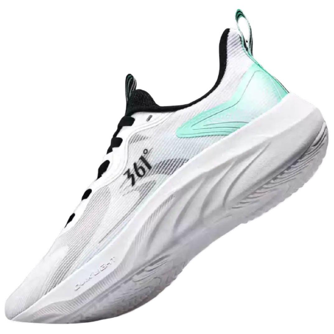 361° Abrasion Resistant Breathable Low top Sprint Running Shoes Men’s White Green