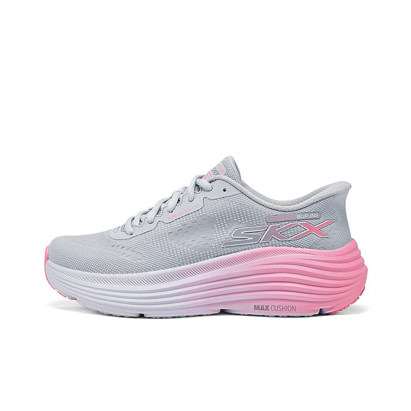 Skechers Women’s GO Comfortable PU, Mesh Abrasion Resistant Low top Running Shoes Women’s Gray Pink