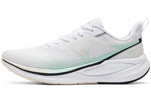 PEAK Running Shoes Women's Low Top Grand White Emerald Green