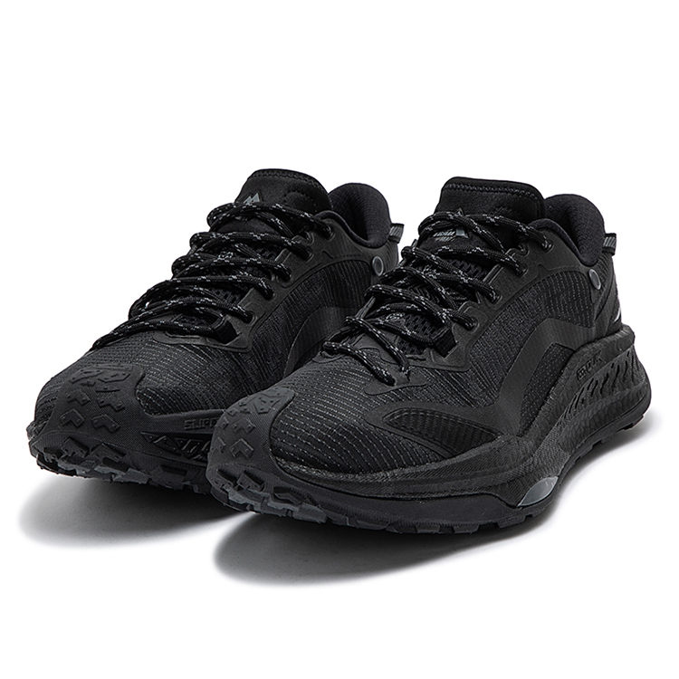 361° Wu Xia Collection Slip Resistant And Breathable Low top Trail Running Shoes Men’s Black Gray