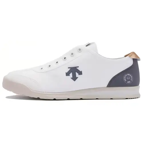 DESCENTE Chron Comfortable Canvas Breathable Support Rebound Low top Casual Running Shoes Unisex White