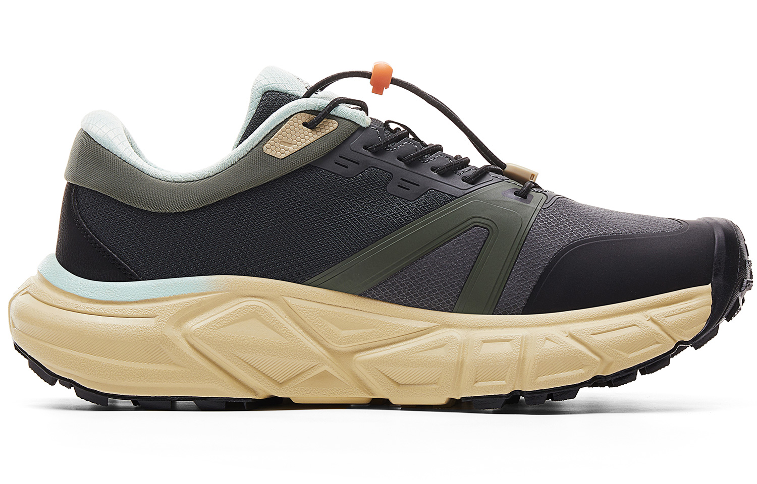 PEAK Running Shoes Men’s Low Top Deep Moss Green/Magnet Gray