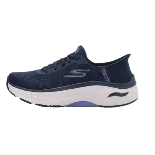 Skechers Max Cushioning Abrasion Resistant Breathable Balance Rebound Low top Running Shoes Women's Blue White