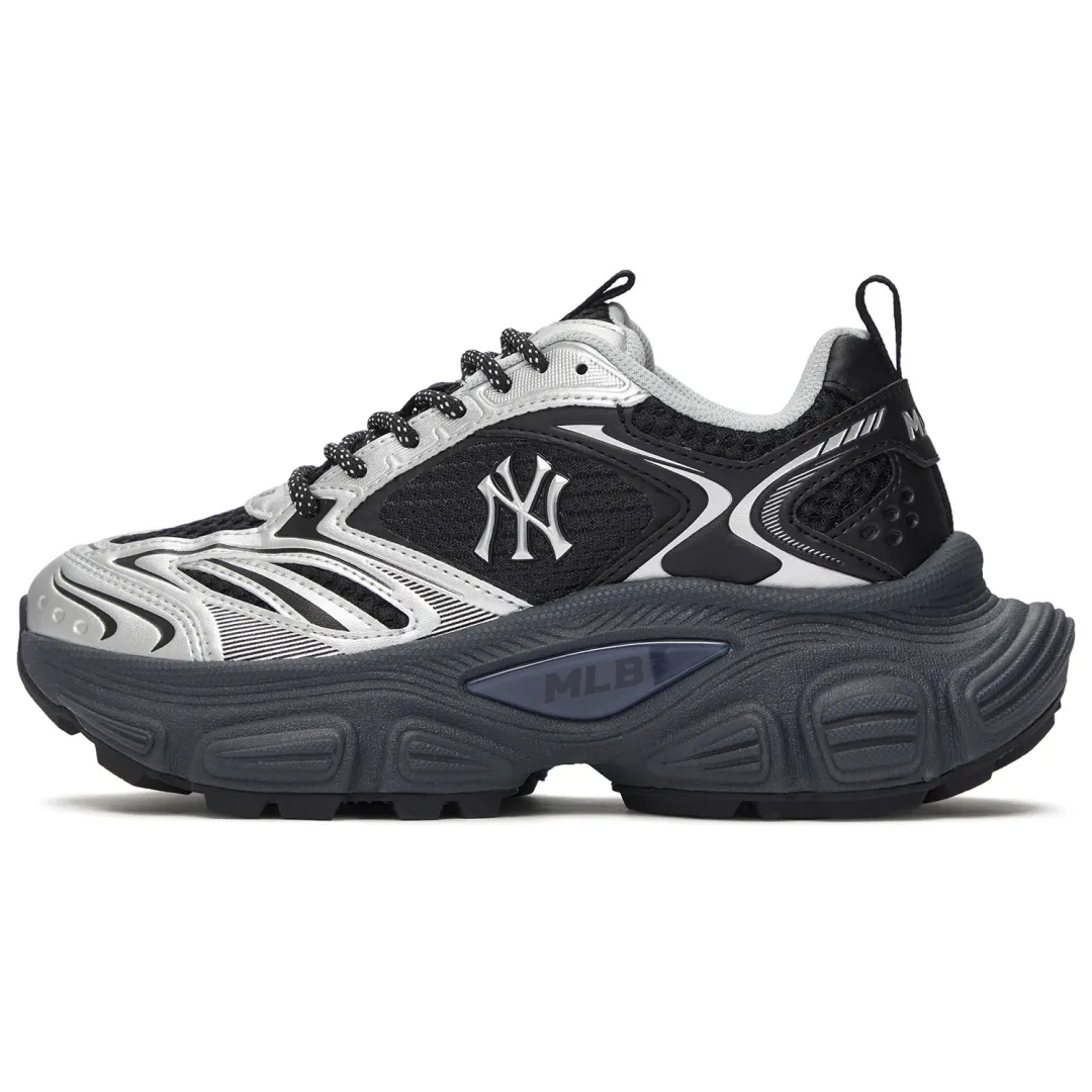 MLB New York Yankees Synthetic Leather Low top Chunky Sneakers Unisex Black