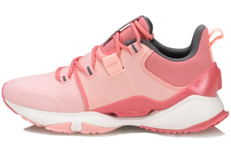 Li Ning Crazy Run X Cushioning Rebound Low top Running Shoes Women's Light Cherry Blossom Pink