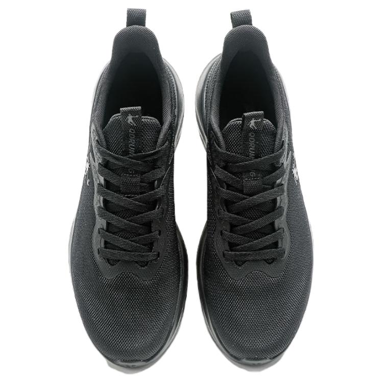 QIAODAN Slip Resistant Abrasion Resistant Cushioning Low top Casual Running Shoes Men’s Black