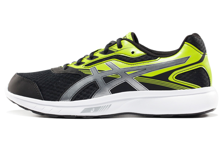 Asics Stormer Fabric Abrasion Resistant Low top Running Shoes Men's Black Green