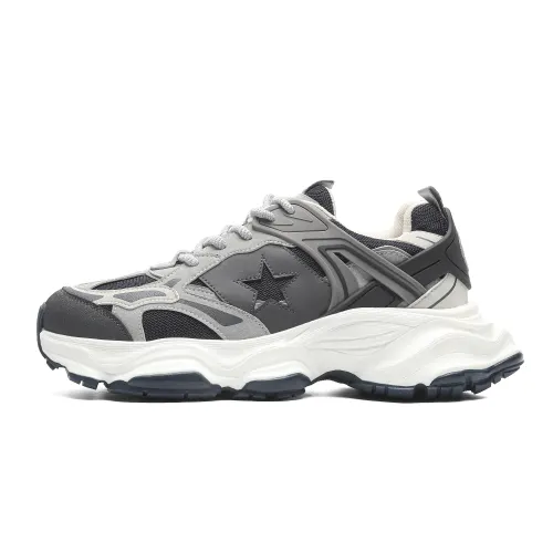 JEEP SPIRIT Abrasion Resistant Breathable Low top Lightweight Chunky Sneakers Men's Gray