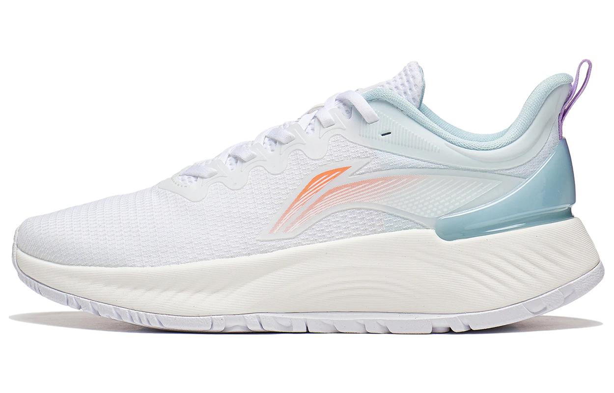 Li Ning YueYing Element Slip Resistant, Abrasion Resistant, Breathable Low top Running Shoes Women’s White Blue