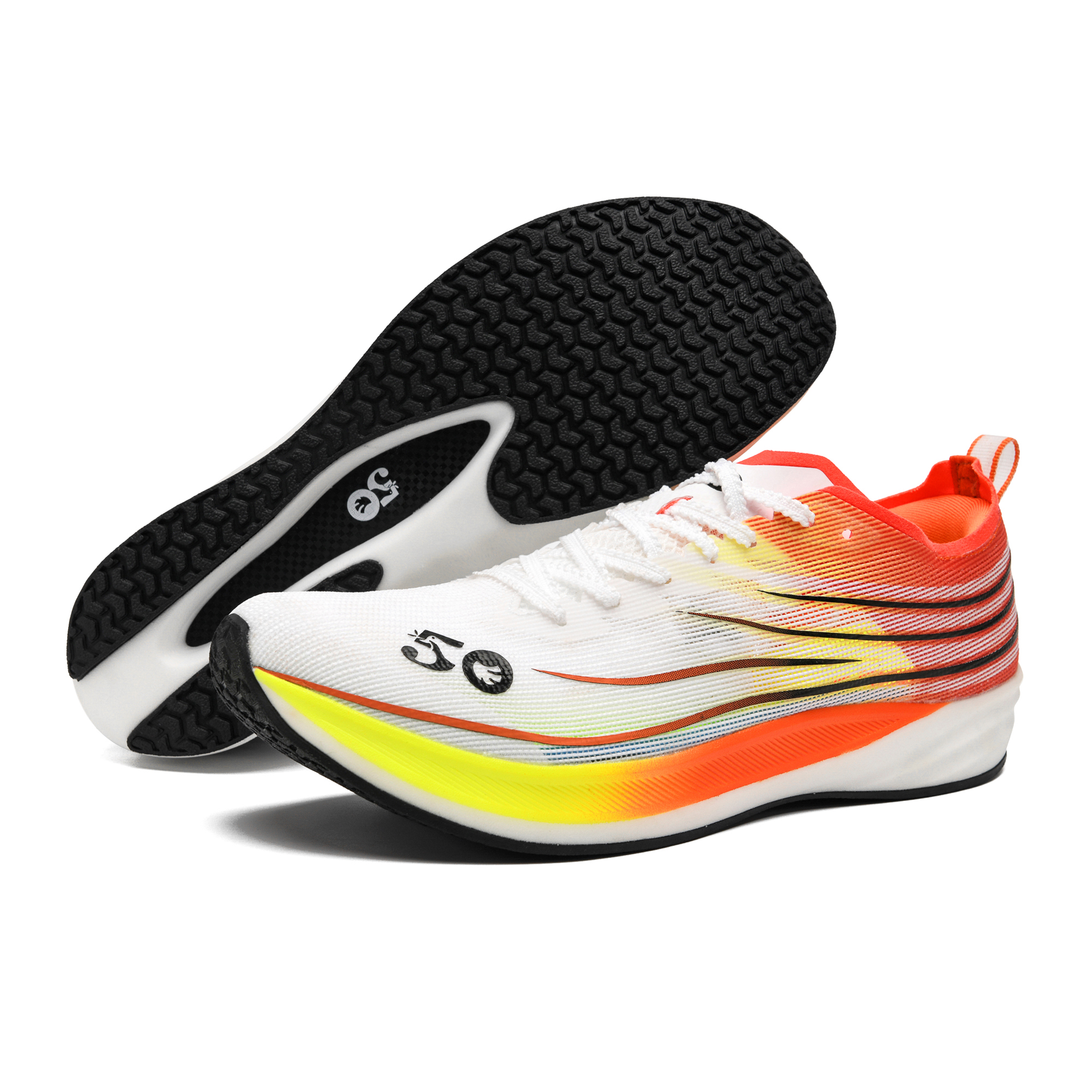 50 Cushioning Slip Resistant Abrasion Resistant Low top Running Shoes Unisex Mismatched Color Frost & Ember
