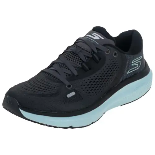 Skechers GO RUN PURE 4 Lightweight Low top Rubber Running Shoes Men's Carbon Gray Blue