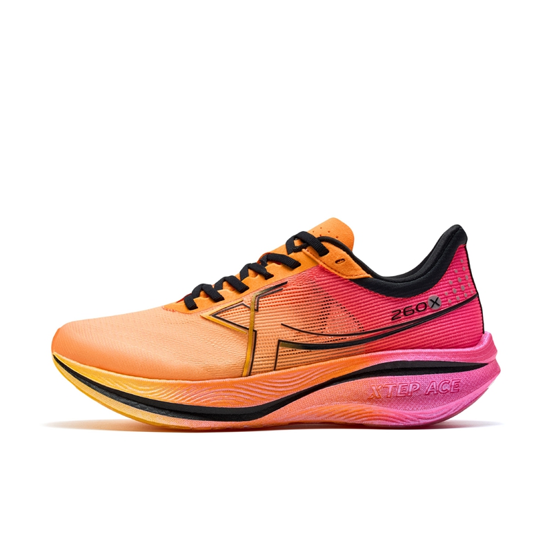 XTEP 260X 1.0 Running Shoes Women’s Low Top Mikan Orange/Orange Yellow/Fluorescent Charm Red