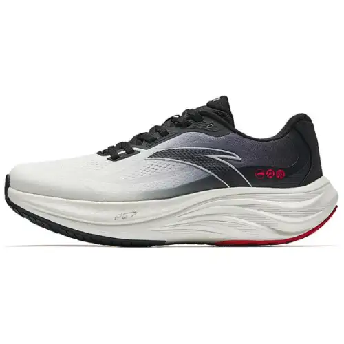 Anta Travel Step 1.5 Textile, Synthetic Leather Low top Casual Running Shoes Men's White Black Red