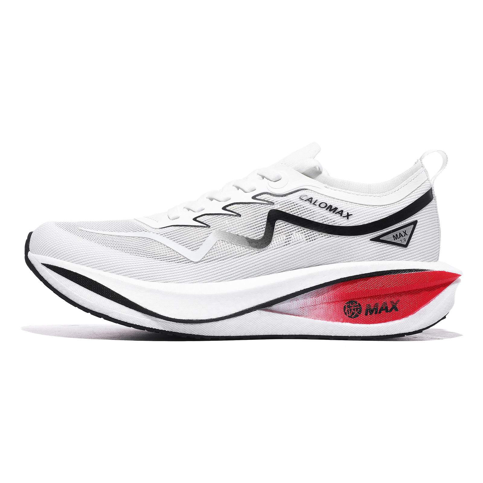 CALOMAX Running Shoes Unisex Low Top Red, Black