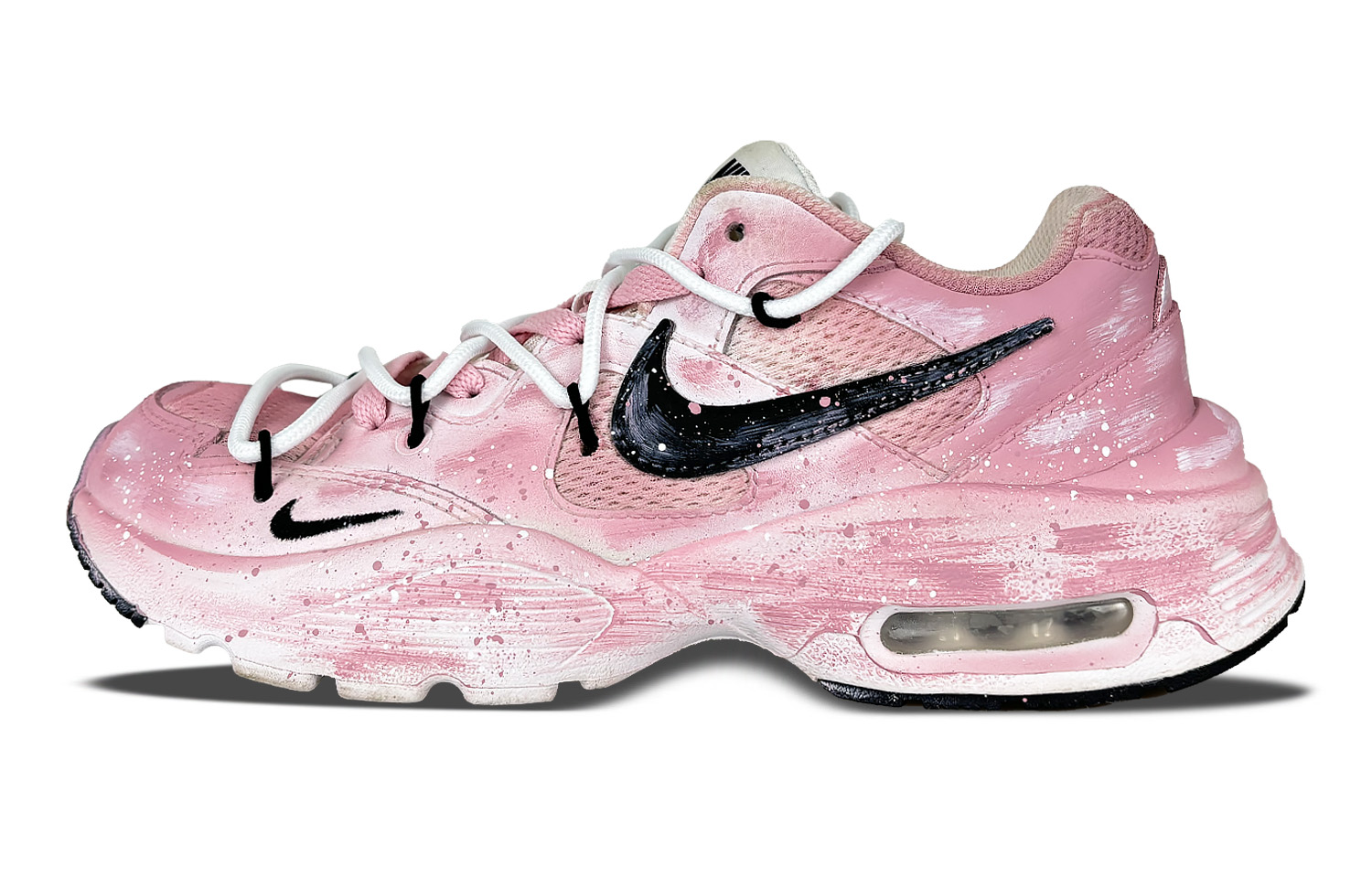 Nike Air Max Fusion Cushioning Slip Resistant Abrasion Resistant Low top Running Shoes Women’s Pink White