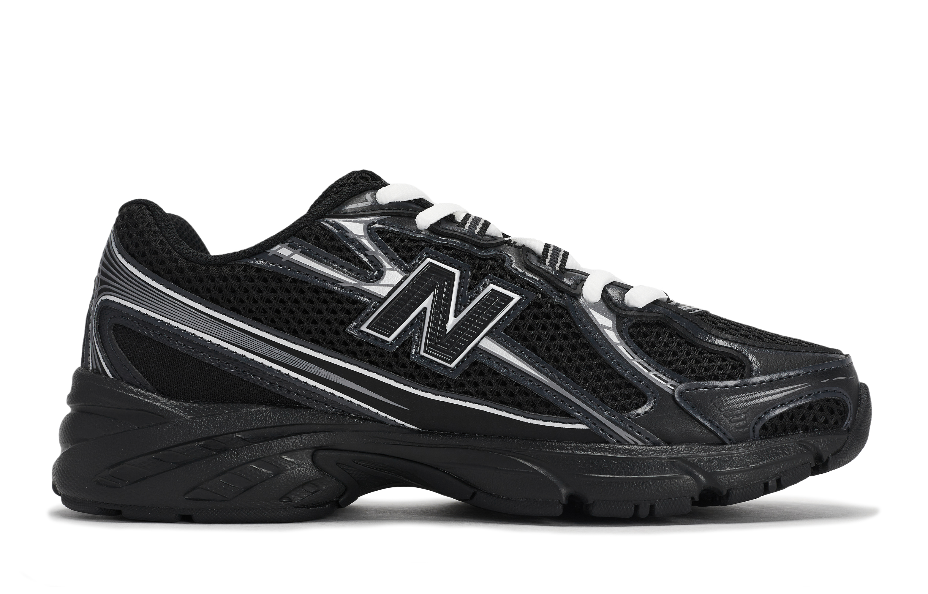 New Balance NB 740 Slip Resistant Abrasion Resistant Low top Running Shoes Unisex Black White Gray
