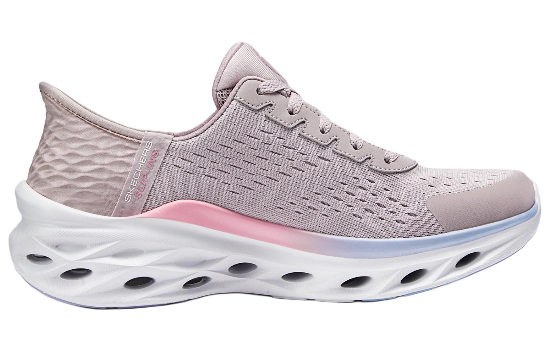 Skechers Fabric Cushioning Breathable Lightweight Low top Casual Running Shoes Women’s Purple