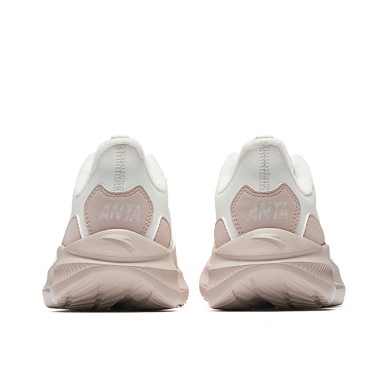 Anta Running Collection Slip Resistant Abrasion Resistant Low top Casual Running Shoes Women’s White Pink
