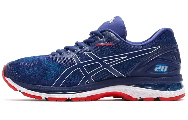 Asics GEL Nimbus 20 Lightweight Low top Running Shoes Men's Blue